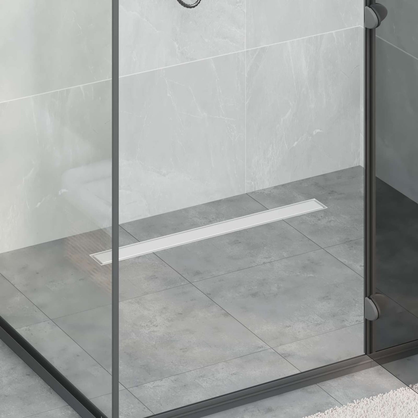 JUNG Vida 2 in 1 Duschabfluss Silber 70 cm Edelstahl 304