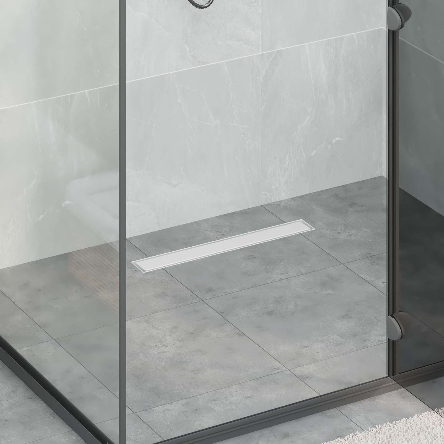 JUNG Vida 2 in 1 Duschabfluss Silber 60 cm Edelstahl 304