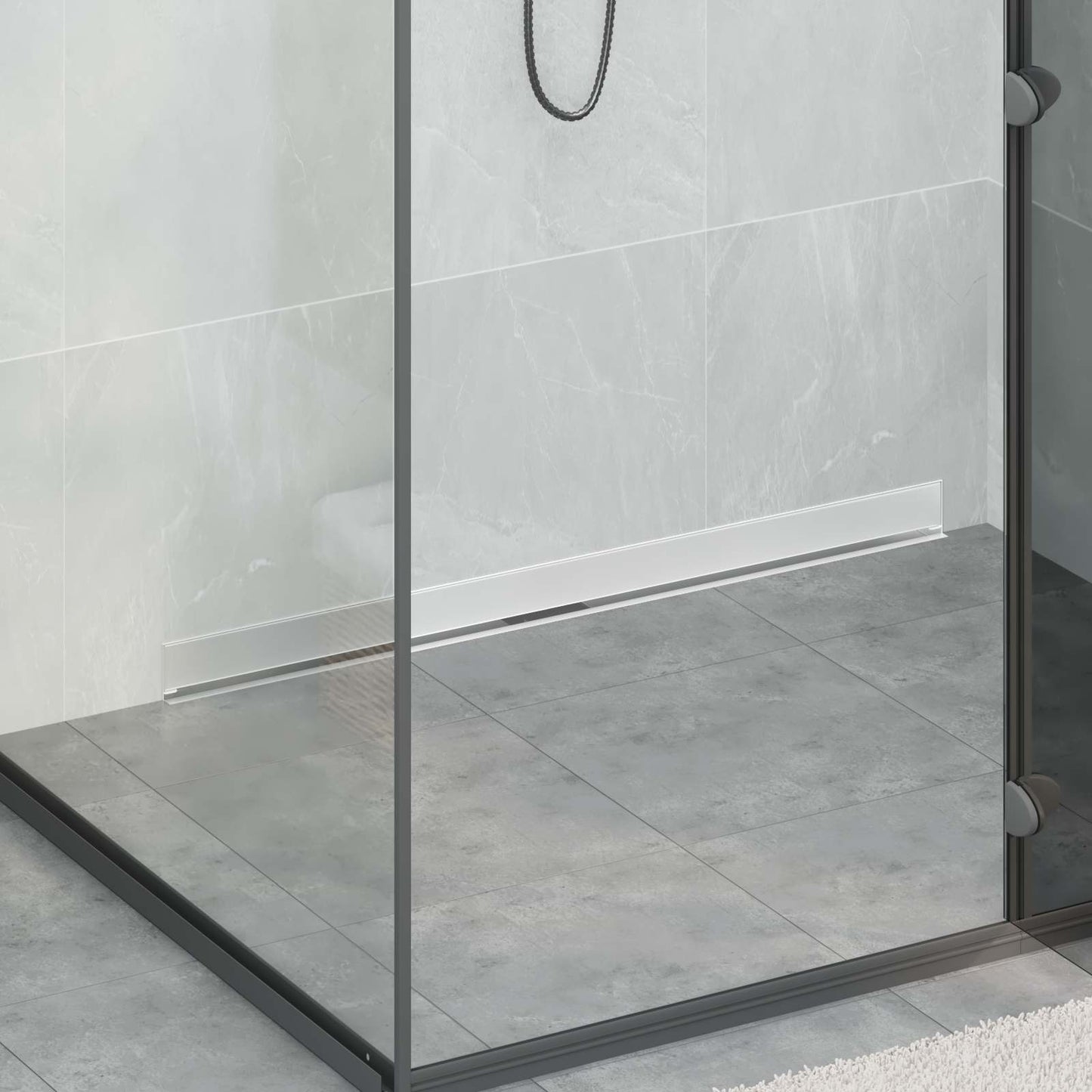 JUNG Vida Wandmontierter Duschablauf Silber 100 cm Edelstahl 304