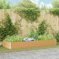 JUNG Vida Hochbeet Hellbraun 290 x 100 x 36 cm Verzinkter Stahl