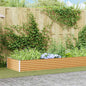 JUNG Vida Hochbeet Hellbraun 485 x 100 x 36 cm Verzinkter Stahl