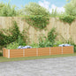 JUNG Vida Hochbeet Hellbraun 400 x 80 x 45 cm Verzinkter Stahl