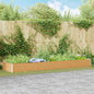 JUNG Vida Hochbeet Hellbraun 390 x 100 x 36 cm Verzinkter Stahl