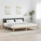 JUNG Vida Bettgestell Braun und Dunkelgrau 200 x 200 cm Massivholz Kiefer