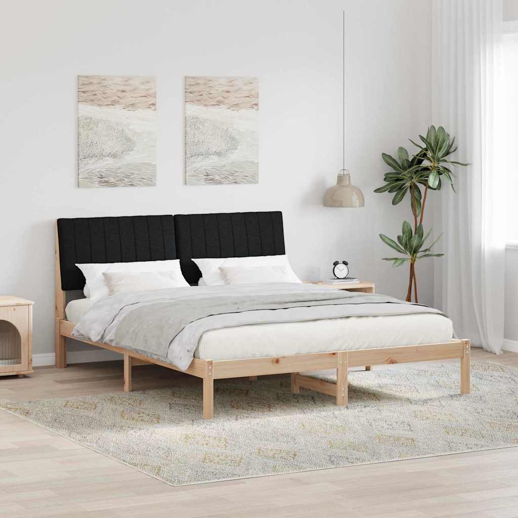 JUNG Vida Bettrahmen mit Kopfteil Braun 160 x 200 cm Massives Kiefernholz