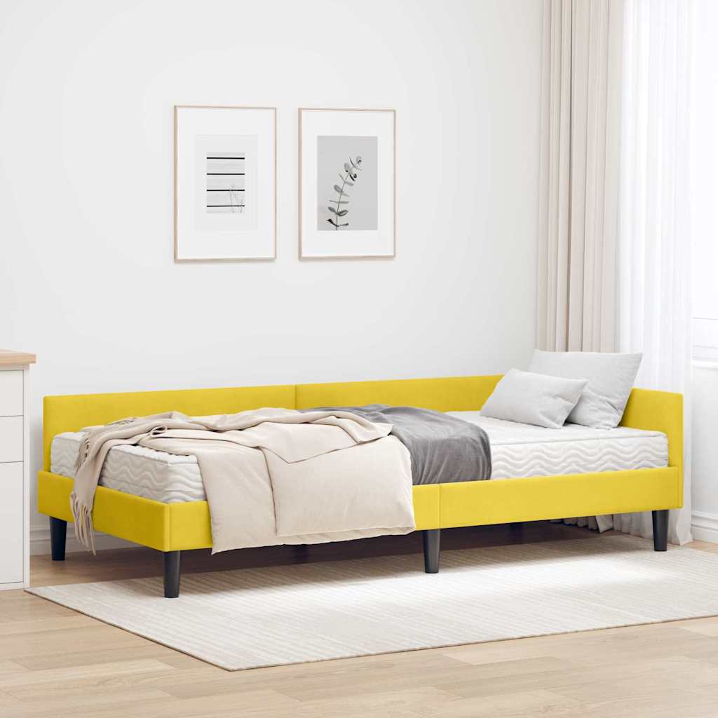 JUNG Vida Eckbettgestell mit Matratze Sonstiges 2 pcs Gelb Samt
