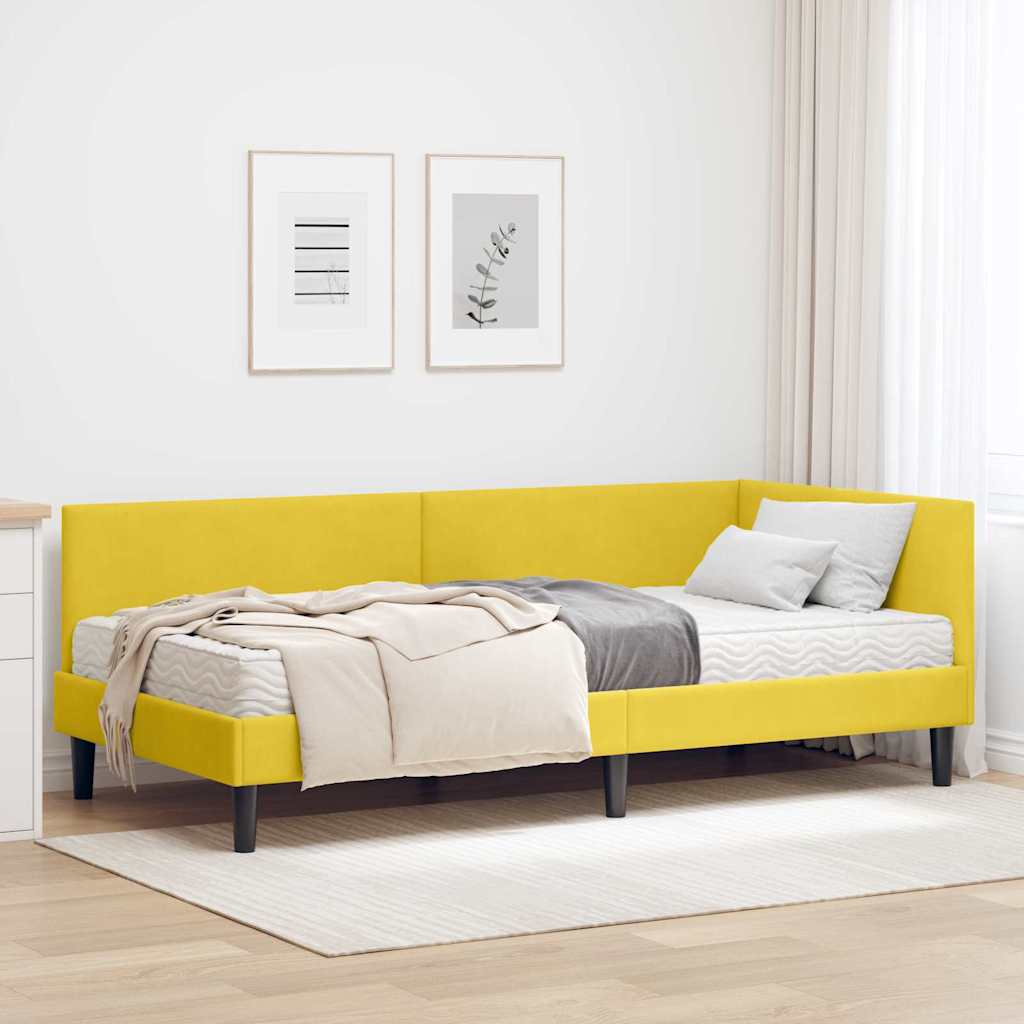 JUNG Vida Eckbettgestell mit Matratze Sonstiges 2 pcs Gelb Samt