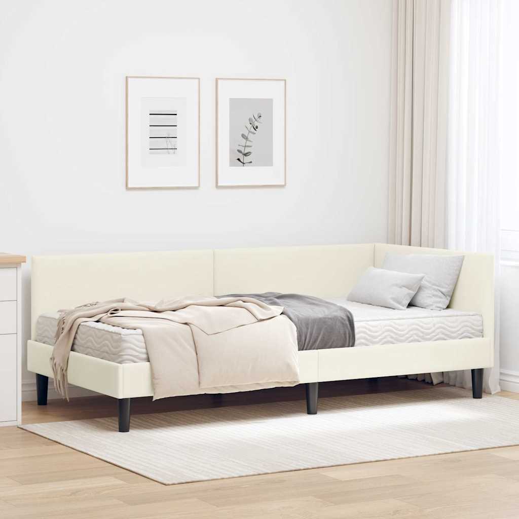 JUNG Vida Eckbettgestell mit Matratze Sonstiges 2 pcs Creme Samt