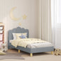 JUNG Vida Kinderbettgestell mit Kopfteil Hellgrau 80 x 160 cm Stoff