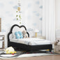 JUNG Vida Kinderbettgestell mit Kopfteil Schwarz 70 x 140 cm PU