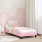 JUNG Vida Kinderbettgestell mit Kopfteil mit Kopfteil Rosa 80 x 160 cm PU