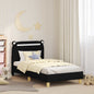 JUNG Vida Kinderbettgestell mit Kopfteil Schwarz 80 x 160 cm Stoff