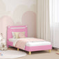 JUNG Vida Kinderbettgestell mit Kopfteil Rosa 80 x 160 cm Stoff