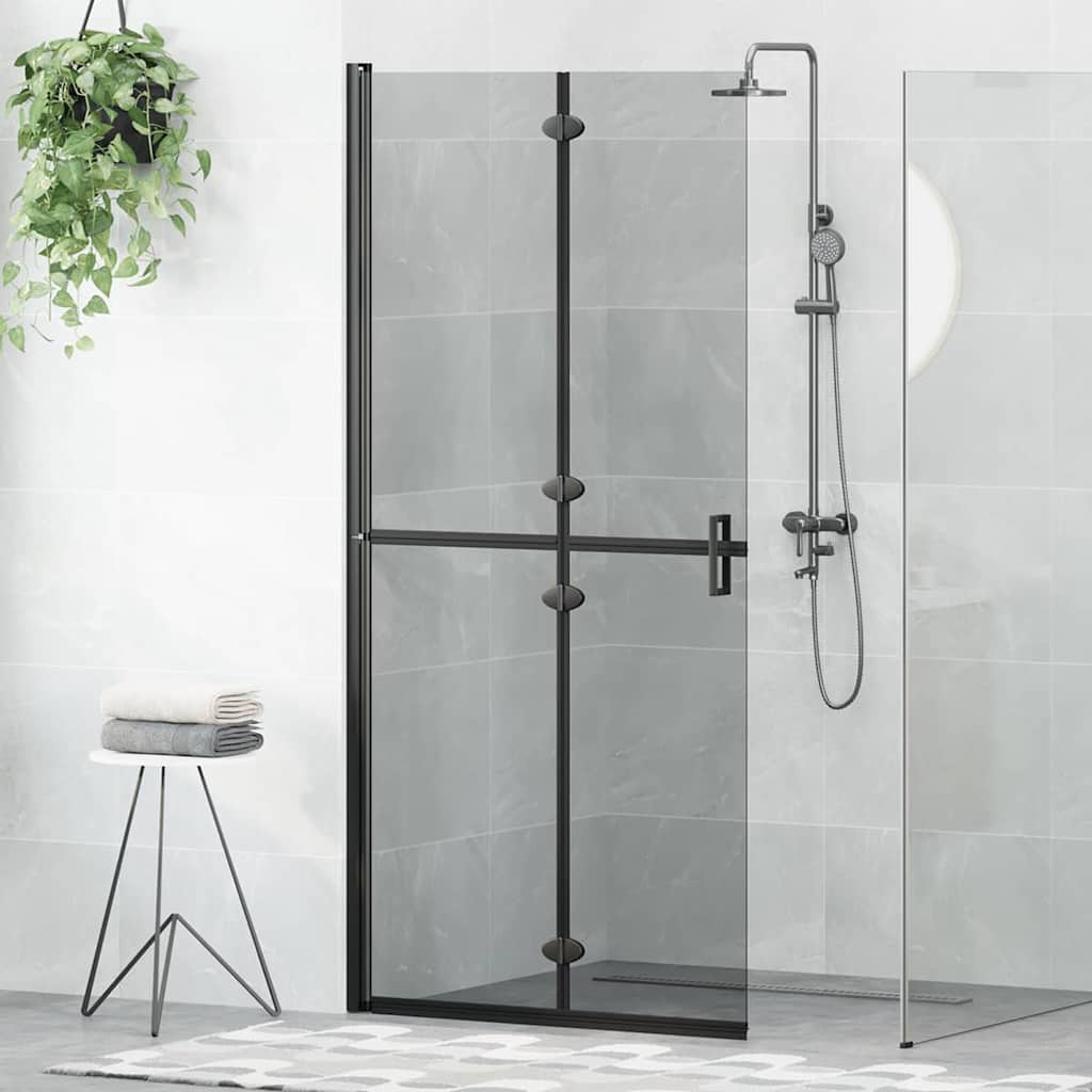 JUNG Vida Walk-In Duschwand Schwarz 90 x 6.5 x 190 cm