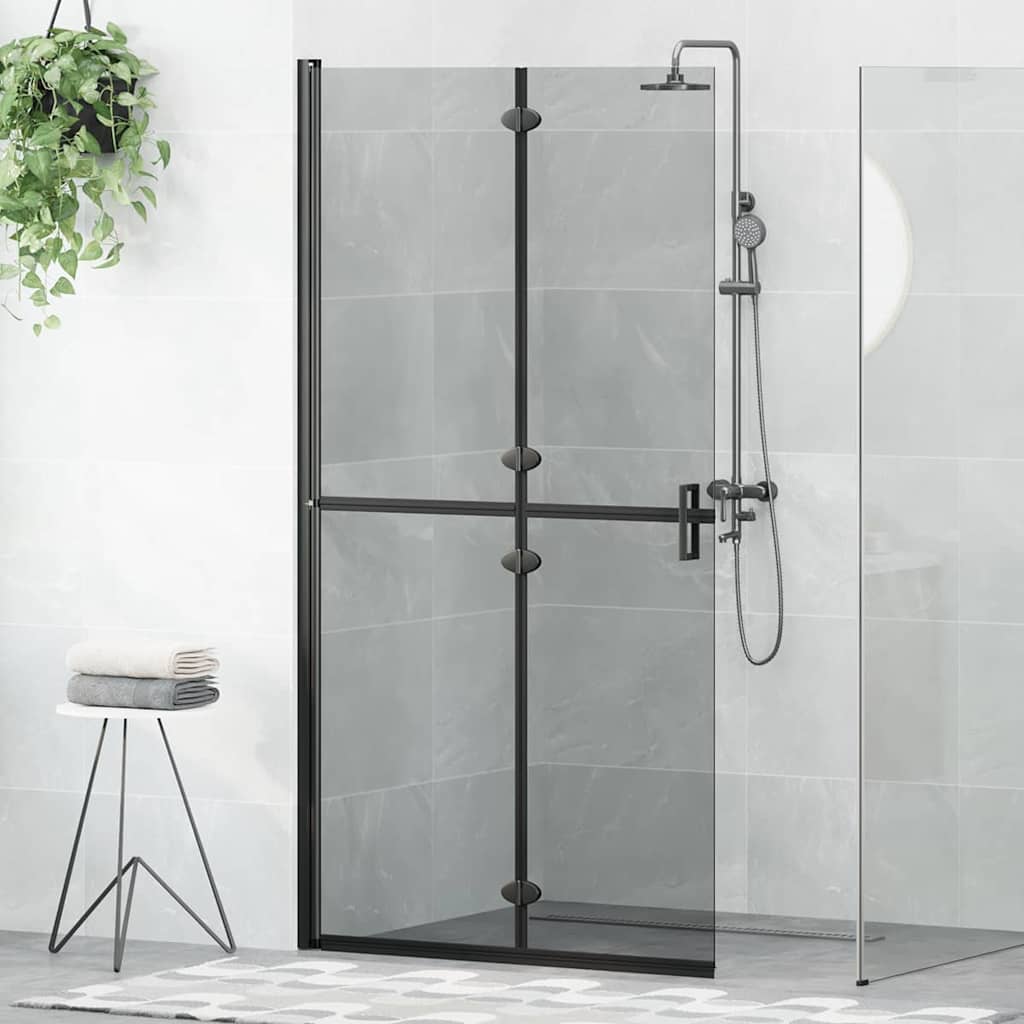 JUNG Vida Walk-In Duschwand Schwarz 90 x 6.5 x 190 cm