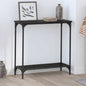 JUNG Vida Konsolentisch mit Regal Schwarz Eichen-Optik 75 x 30.5 x 75 cm