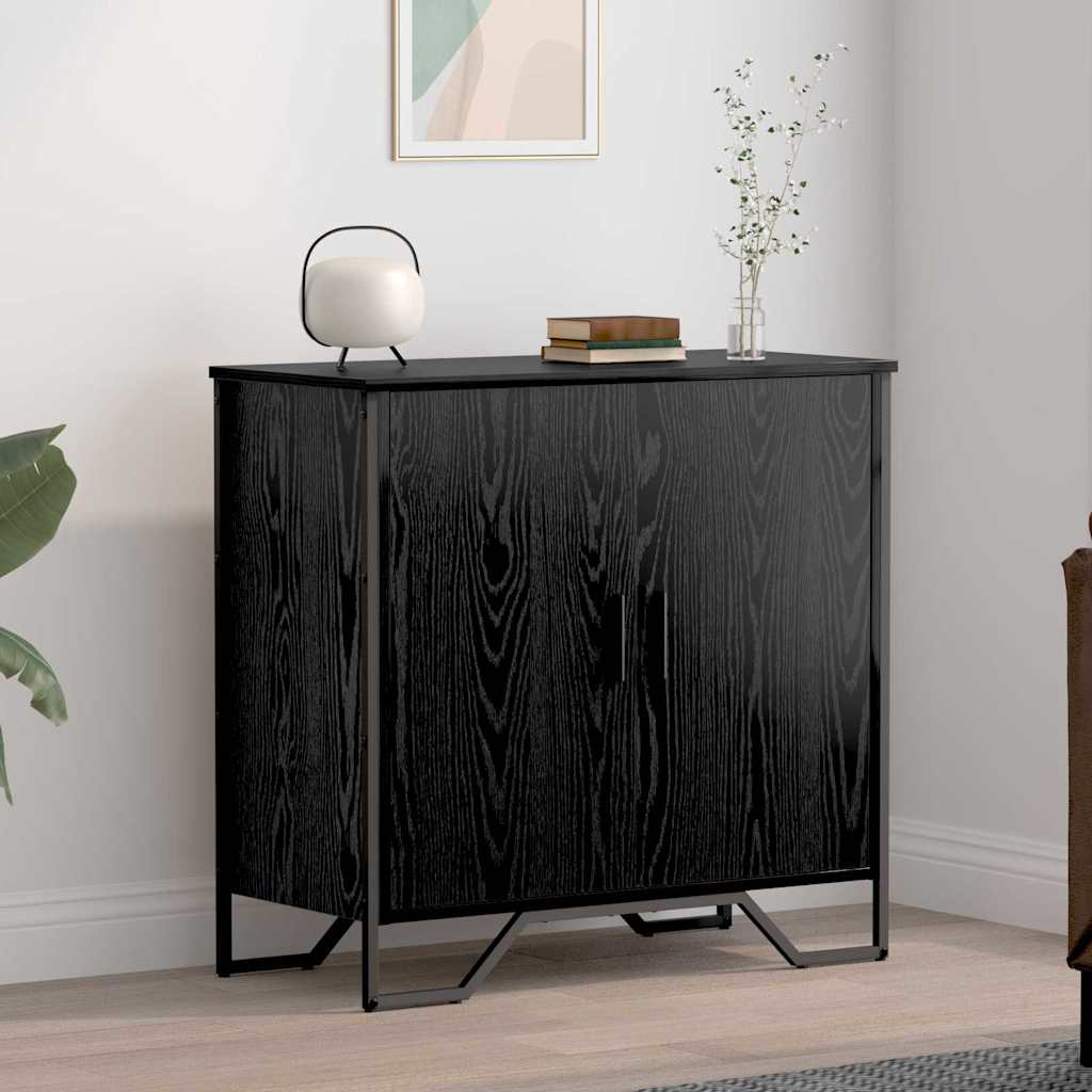 JUNG Vida Sideboard Schwarz Eichen-Optik 78 x 35 x 74.5 cm