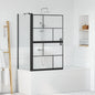 JUNG Vida Bad-Duschschirm Schwarz und Transparent 116 x 68 x 128 cm