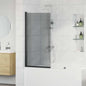 JUNG Vida Bad-Duschschirm Schwarz 68 x 130 cm Gehärtetes Glas