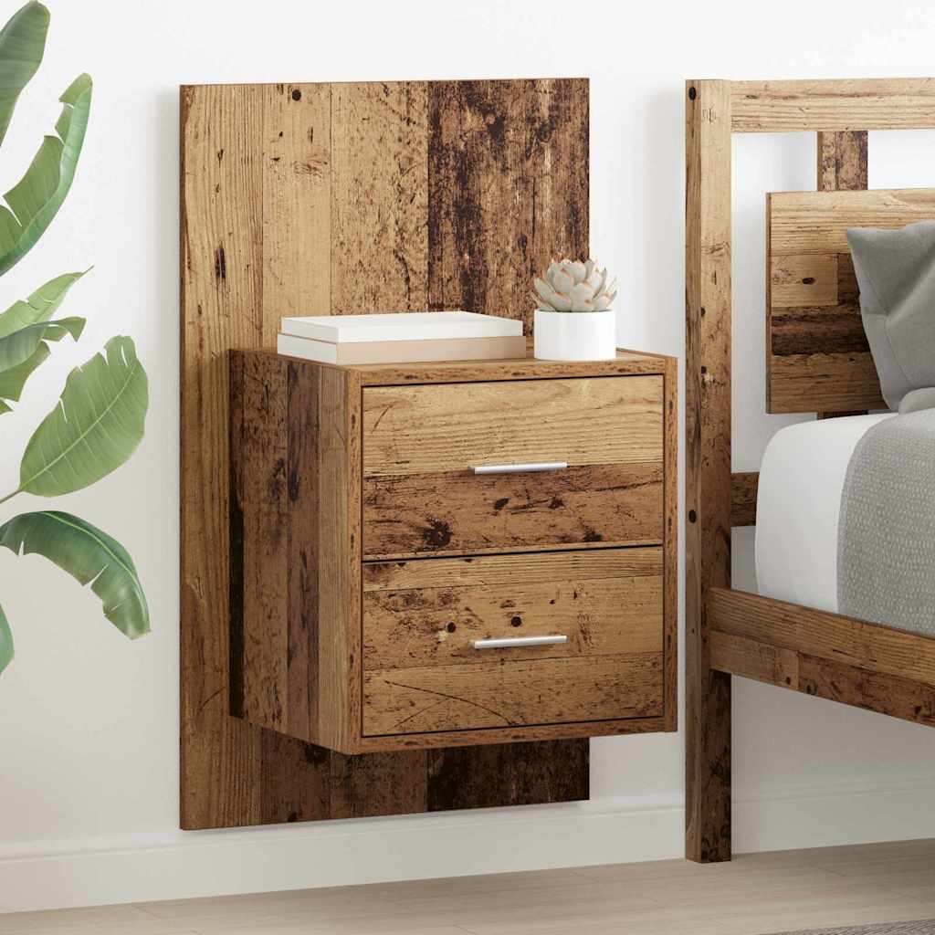 JUNG Vida Wandmontiertes Nachttischchen 2 pcs Altholz 48,5 x 32,5 x 80 cm
