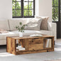 JUNG Vida Couchtisch mit Schubladen Altholz 102 x 50 x 36cm Holzwerkstoff