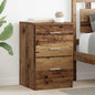 JUNG Vida Nachttisch mit Schubladen Altholz 40 x 40 x 63 cm Holzwerkstoff