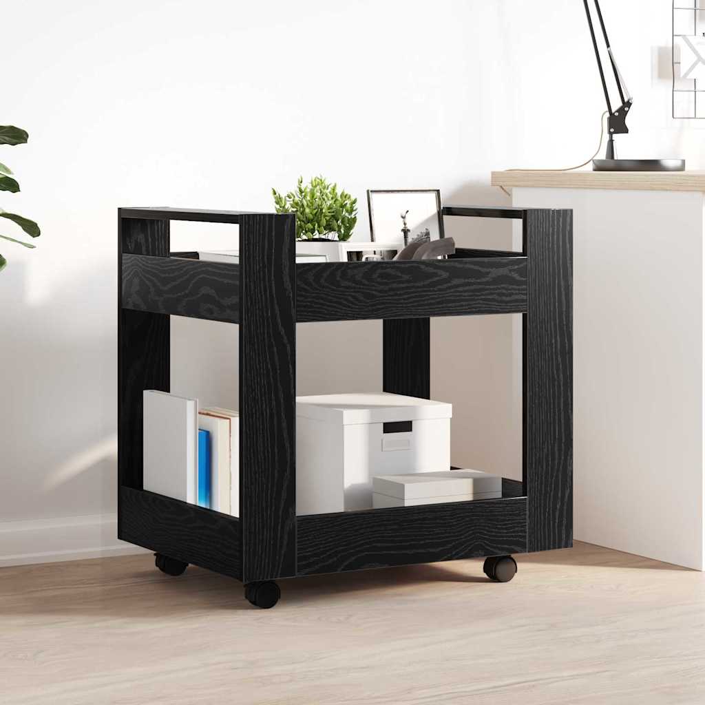 JUNG Vida Schreibtischwagen Schwarz Eichen-Optik 60 x 45 x 60 cm