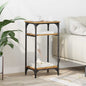 JUNG Vida Beistelltisch mit Regal Altholz 40 x 30 x 75 cm Holzwerkstoff