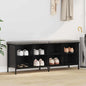JUNG Vida Schuhschrank mit Regal Schwarz Eichen-Optik 131 x 35 x 50 cm