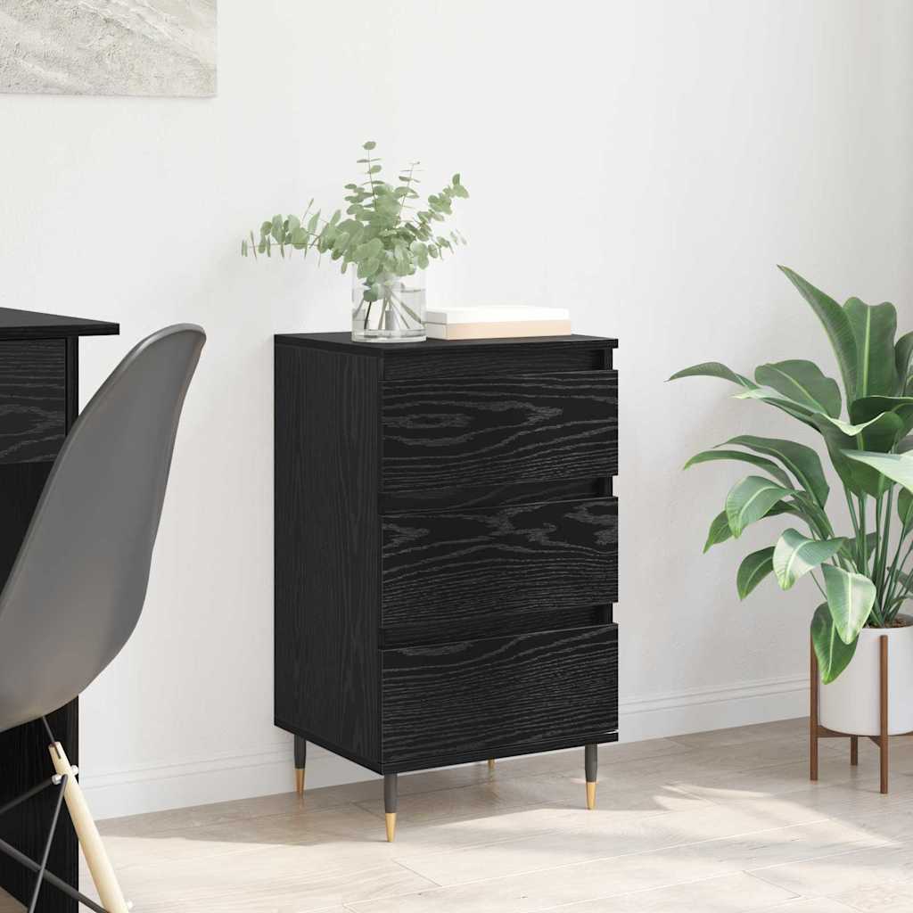 JUNG Vida Sideboard Schwarz Eichen-Optik 35 x 40 x 70 cm Holzwerkstoff