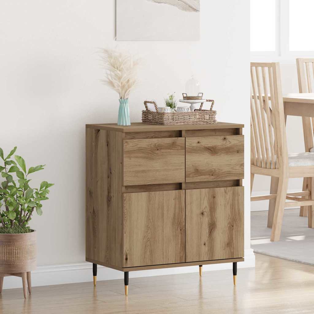 JUNG Vida Sideboard Artisan-Eiche 60 x 35 x 70 cm Verbundholz und Eisen