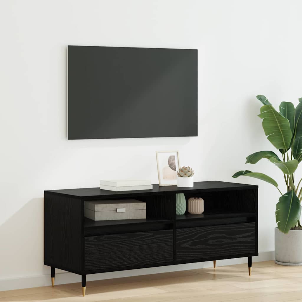 JUNG Vida TV-Schränk Schwarz Eichen-Optik 100 x 34,5 x 44,5 cm