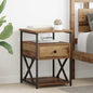 JUNG Vida Nachttisch mit Schubladen Altholz 40 x 42 x 55 cm Holzwerkstoff