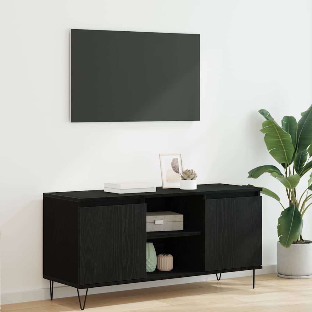 JUNG Vida TV-Schränk Schwarz Eichen-Optik 104 x 35 x 50 cm Holzwerkstoff