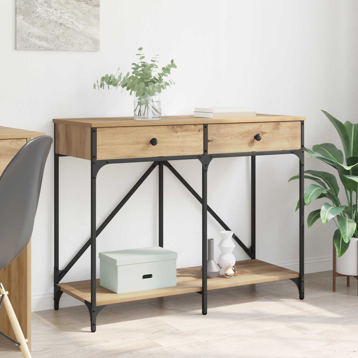 JUNG Vida Konsolentisch Artisan-Eiche 100 x 39 x 78,5 cm Holzwerkstoff