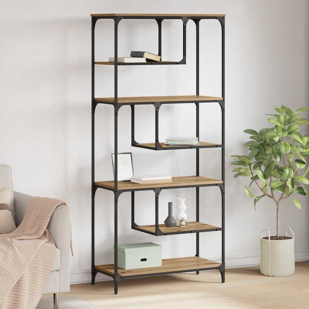 JUNG Vida Bücherregal Artisan-Eiche 81 x 36 x 176 cm Holzwerkstoff