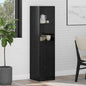 JUNG Vida Highboard Schwarz Eichen-Optik 35 x 37 x 142 cm Holzwerkstoff