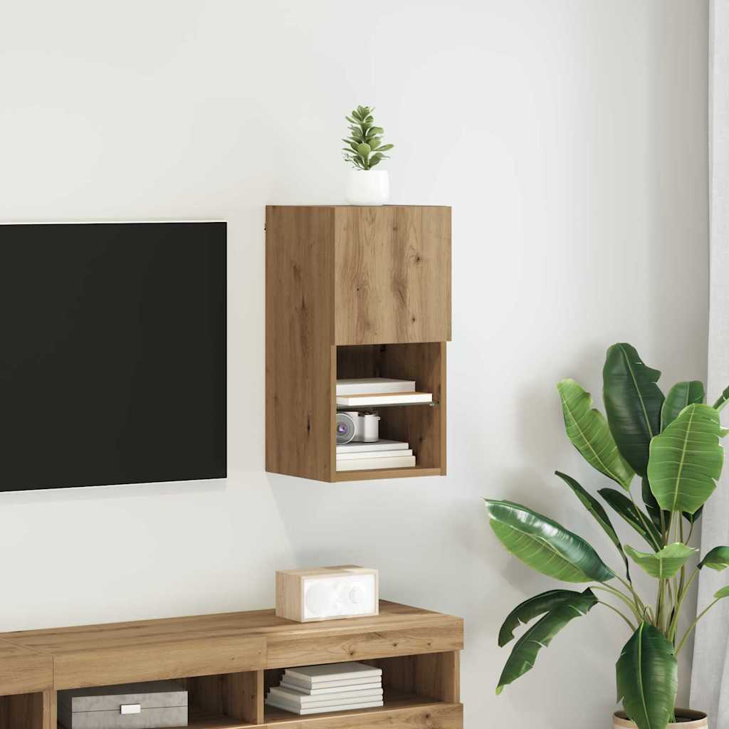 JUNG Vida Wandmontierter TV-Schrank Artisan-Eiche 30,5 x 30 x 60 cm