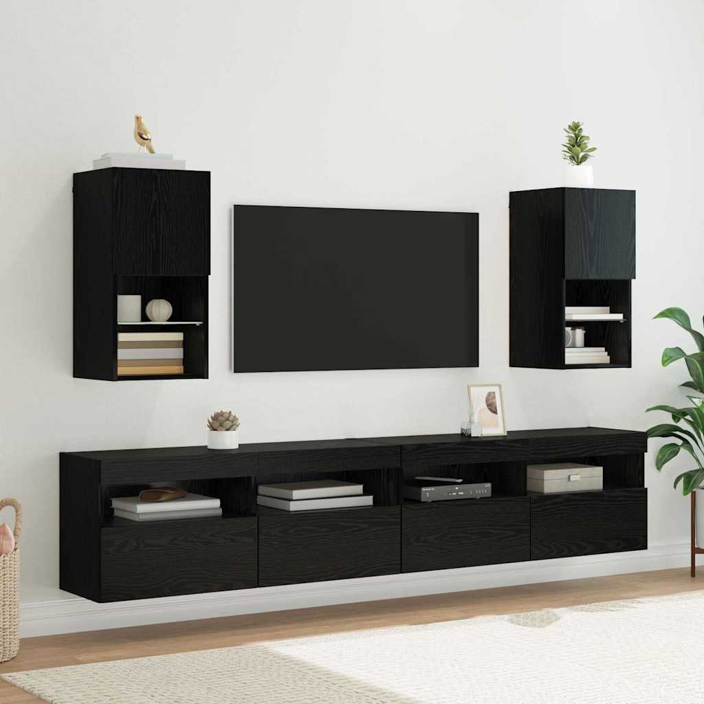 JUNG Vida Wandmontierte TV-Schränke 2 pcs Schwarz Eichen-Optik