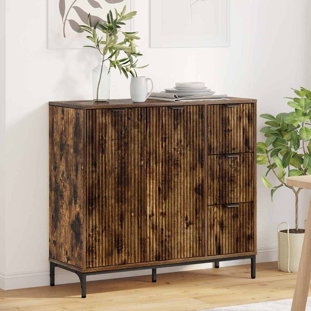 JUNG Vida Sideboard Geräucherte Eiche 89,5 x 33 x 82 cm Holzwerkstoff