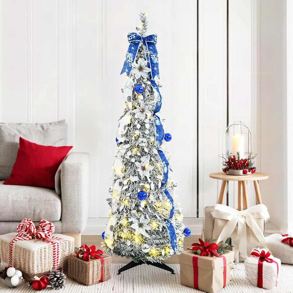JUNG Vida Künstlicher Weihnachtsbaum mit 100 LEDs Weiß 150 cm PVC