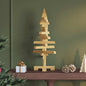JUNG Vida Holz Weihnachtsbaum mit Ständer Braun 60 cm Massivholz Kiefer