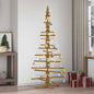JUNG Vida Holz Weihnachtsbaum mit Ständer Braun 180 cm Massivholz Kiefer
