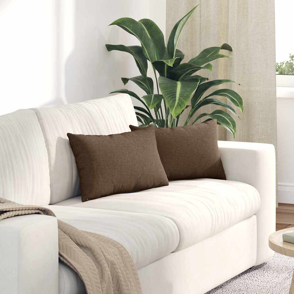 JUNG Vida Sofakissen 2 pcs Braun 50 x 30 cm Stoff
