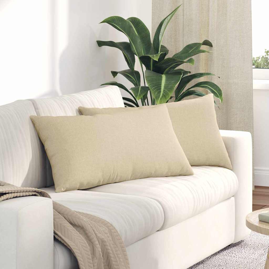 JUNG Vida Sofakissen 2 pcs Creme 80 x 40 cm Stoff
