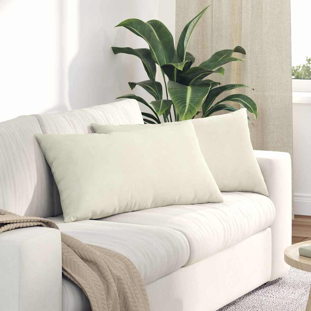 JUNG Vida Sofakissen 2 Stück Creme 80 x 40 cm Cordstoff