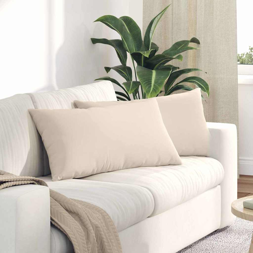 JUNG Vida Sofakissen 2 Stück Beige 80 x 40 cm Stoff