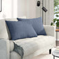 JUNG Vida Sofakissen 2 Stück Blau 70 x 50 cm Cordstoff