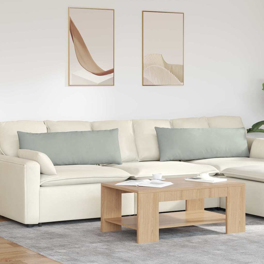 JUNG Vida Sofakissen 2 Stück Hellgrau 120 x 40 cm Cordstoff