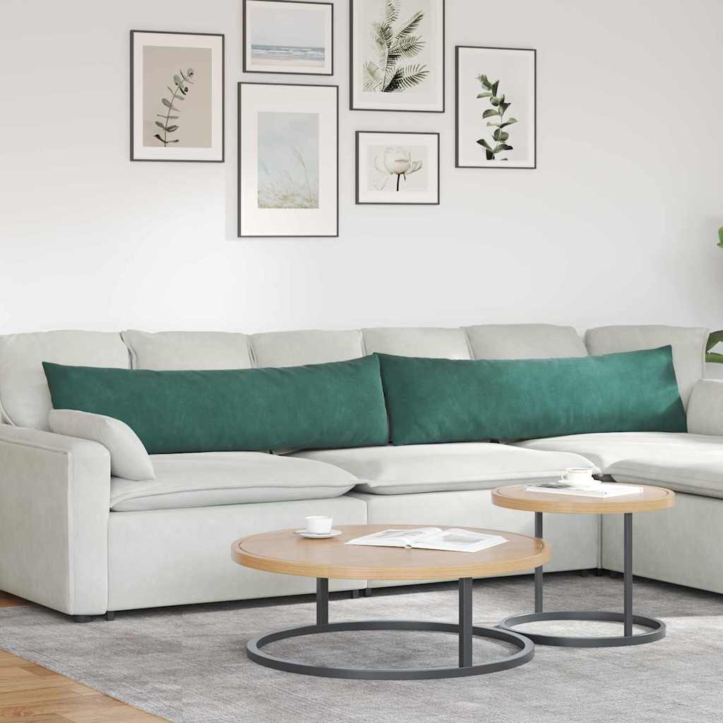 JUNG Vida Sofakissen 2 Stück Dunkelgrün 145 x 40 cm Cordstoff